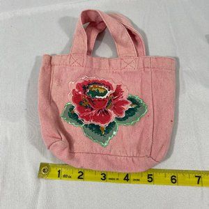 Homemade Tiny treasure bags set of 2 Pink & Green